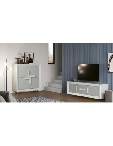 Muebles de salon diseño moderno con varios colores a elegir mezcla de madera patas altas (16)