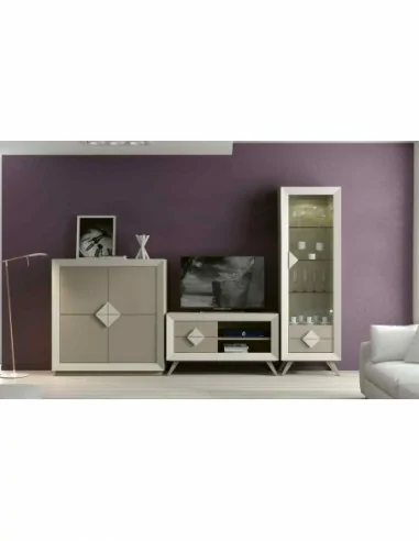 Muebles de salon diseño moderno con varios colores a elegir mezcla de madera patas altas (20)