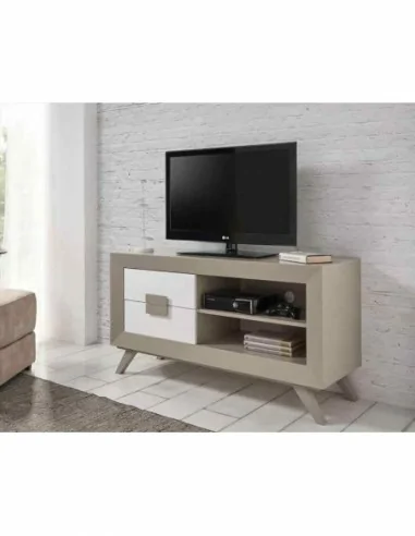 Muebles de salon diseño moderno con varios colores a elegir mezcla de madera patas altas (5)