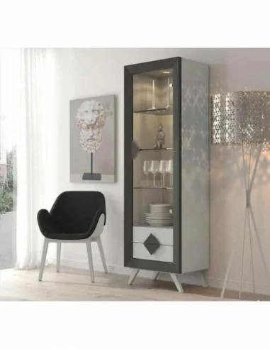 Muebles de salon diseño moderno con varios colores a elegir mezcla de madera patas altas (7)