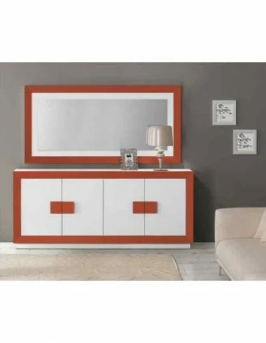 Muebles de salon diseño moderno con varios colores a elegir mezcla de madera patas altas (9)