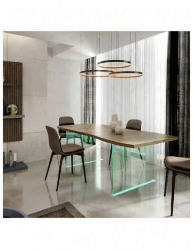 Mesas de salon comedor o centro diseño moderno con patas metalicas y tapas de madera y cristal (1)