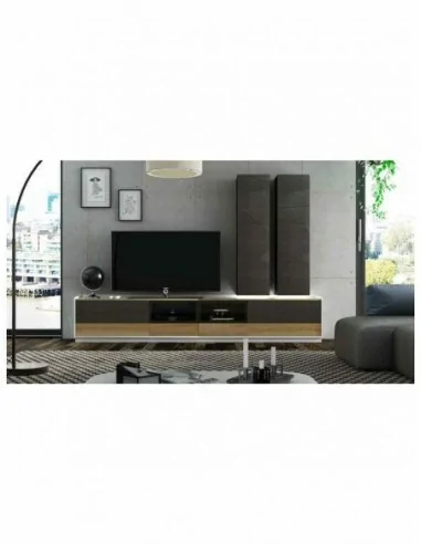 Muebles de salon diseño moderno con diferentes acabados mezcla de madera con varios diseños (4)