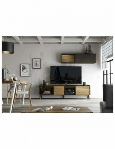 Muebles de salon diseño moderno con diferentes acabados mezcla de madera con varios diseños (5)