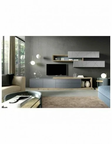 Muebles de salon estilo moderno con diferentes colores a elegir vitrinas colgadas y paneles de tv (1)