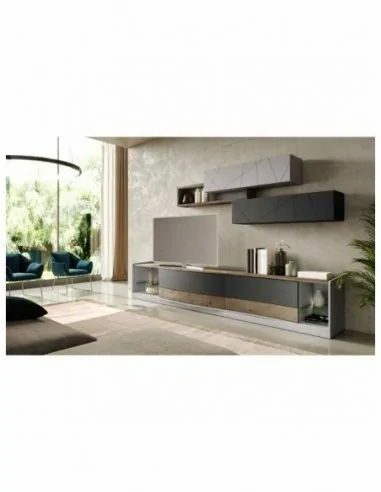 Muebles de salon estilo moderno con diferentes colores a elegir vitrinas colgadas y paneles de tv (13)