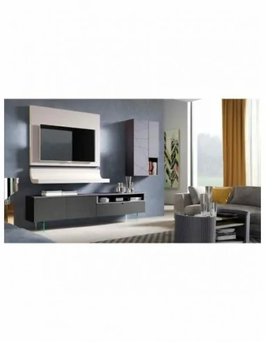 Muebles de salon estilo moderno con diferentes colores a elegir vitrinas colgadas y paneles de tv (14)
