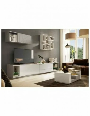 Muebles de salon estilo moderno con diferentes colores a elegir vitrinas colgadas y paneles de tv (19)