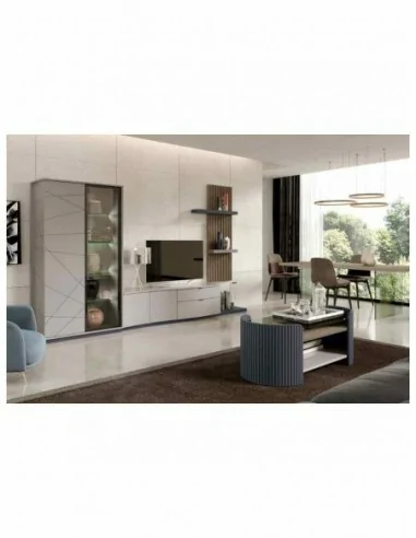 Muebles de salon estilo moderno con diferentes colores a elegir vitrinas colgadas y paneles de tv (2)