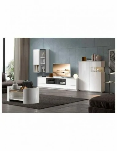 Muebles de salon estilo moderno con diferentes colores a elegir vitrinas colgadas y paneles de tv (22)