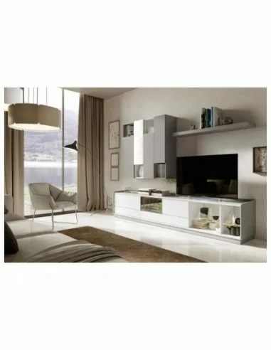 Muebles de salon estilo moderno con diferentes colores a elegir vitrinas colgadas y paneles de tv (25)
