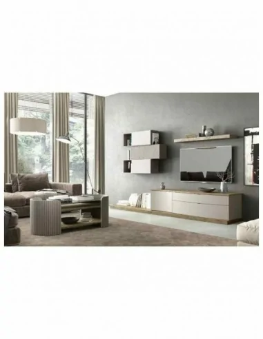 Muebles de salon estilo moderno con diferentes colores a elegir vitrinas colgadas y paneles de tv (27)