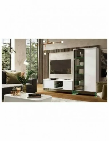 Muebles de salon estilo moderno con diferentes colores a elegir vitrinas colgadas y paneles de tv (29)