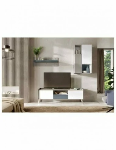 Muebles de salon estilo moderno con diferentes colores a elegir vitrinas colgadas y paneles de tv (33)