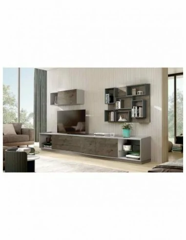 Muebles de salon estilo moderno con diferentes colores a elegir vitrinas colgadas y paneles de tv (6)