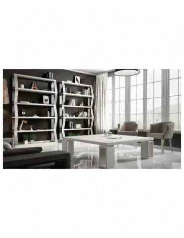 Conjunto de salon muebles lacados elegante de alta gama vitrinas bajos de tv aparador mesas sillas (10)
