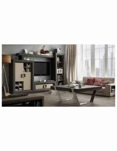 Conjunto de salon muebles lacados elegante de alta gama vitrinas bajos de tv aparador mesas sillas (11)