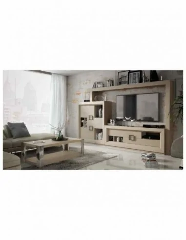 Conjunto de salon muebles lacados elegante de alta gama vitrinas bajos de tv aparador mesas sillas (17)