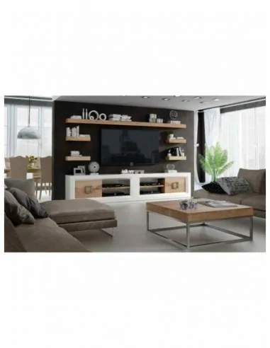 Conjunto de salon muebles lacados elegante de alta gama vitrinas bajos de tv aparador mesas sillas (20)