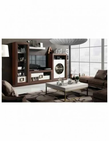 Conjunto de salon muebles lacados elegante de alta gama vitrinas bajos de tv aparador mesas sillas (27)