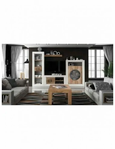 Conjunto de salon muebles lacados elegante de alta gama vitrinas bajos de tv aparador mesas sillas (28)