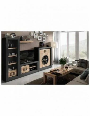 Conjunto de salon muebles lacados elegante de alta gama vitrinas bajos de tv aparador mesas sillas (30)