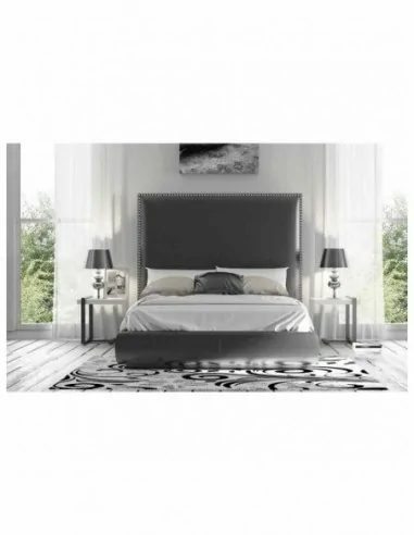 Dormitorio de matrimonio completo lacado blanco con cabeceros tapizados en diferentes acabados (48)