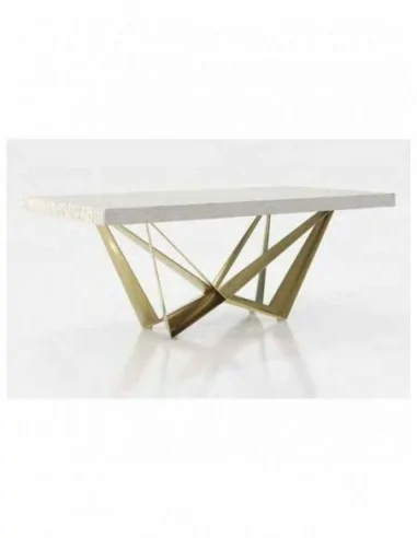 Mesa de comedor elegante para salones tapa cristal o tapa madera a elegir diferentes colores (1)