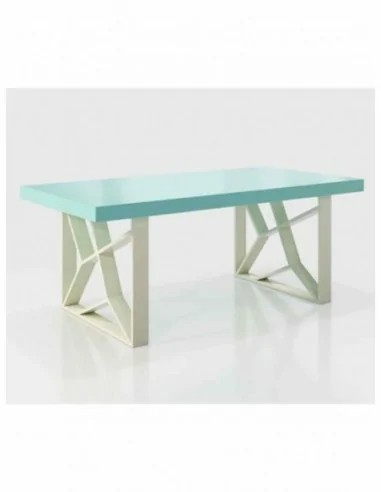 Mesa de comedor elegante para salones tapa cristal o tapa madera a elegir diferentes colores (100)