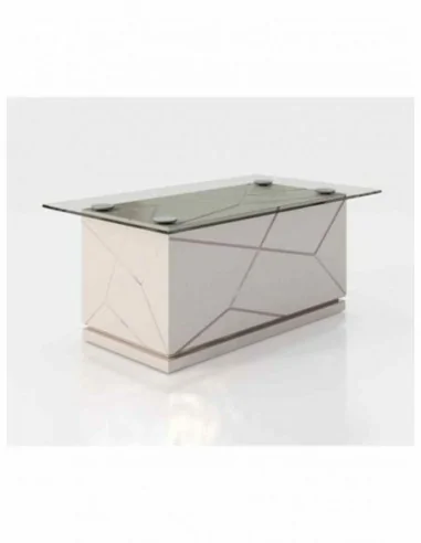 Mesa de comedor elegante para salones tapa cristal o tapa madera a elegir diferentes colores (107)