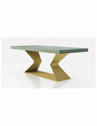 Mesa de comedor elegante para salones tapa cristal o tapa madera a elegir diferentes colores (14)