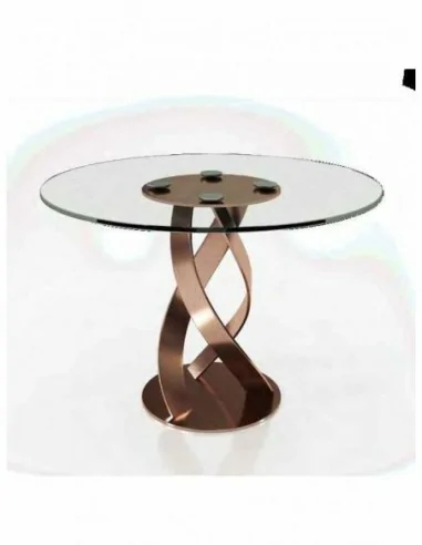 Mesa de comedor elegante para salones tapa cristal o tapa madera a elegir diferentes colores (20)