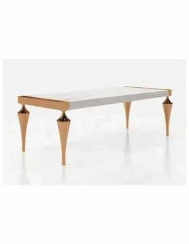 Mesa de comedor elegante para salones tapa cristal o tapa madera a elegir diferentes colores (43)