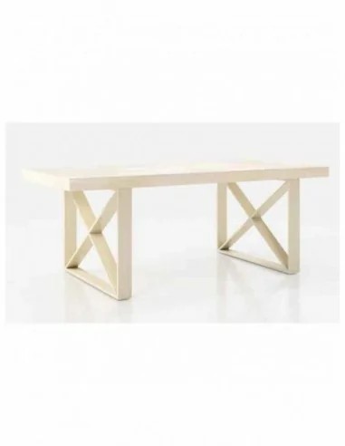 Mesa de comedor elegante para salones tapa cristal o tapa madera a elegir diferentes colores (51)