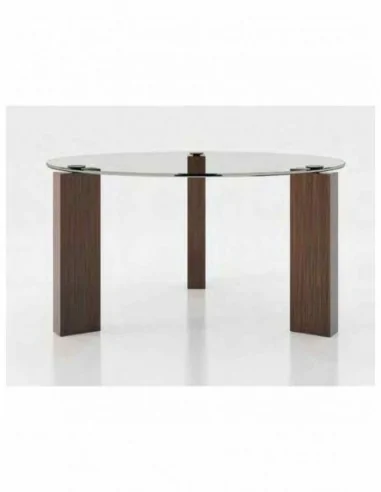 Mesa de comedor elegante para salones tapa cristal o tapa madera a elegir diferentes colores (54)