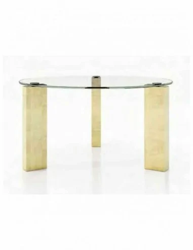 Mesa de comedor elegante para salones tapa cristal o tapa madera a elegir diferentes colores (56)