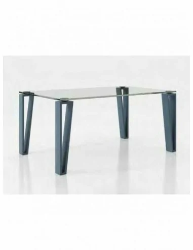Mesa de comedor elegante para salones tapa cristal o tapa madera a elegir diferentes colores (58)