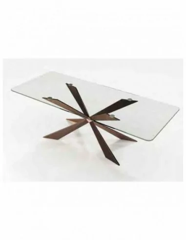 Mesa de comedor elegante para salones tapa cristal o tapa madera a elegir diferentes colores (6)
