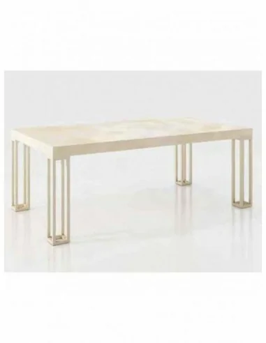 Mesa de comedor elegante para salones tapa cristal o tapa madera a elegir diferentes colores (64)