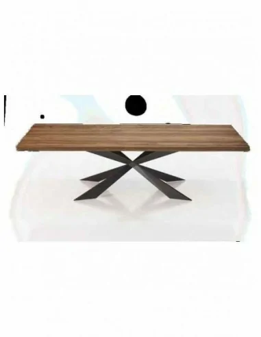 Mesa de comedor elegante para salones tapa cristal o tapa madera a elegir diferentes colores (7)