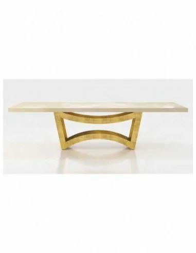 Mesa de comedor elegante para salones tapa cristal o tapa madera a elegir diferentes colores (71)