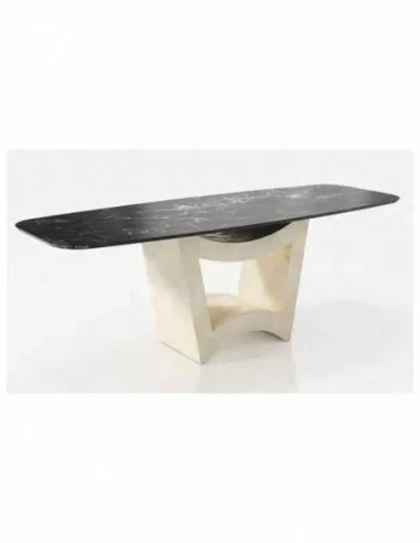 Mesa de comedor elegante para salones tapa cristal o tapa madera a elegir diferentes colores (73)