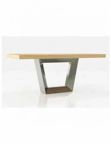 Mesa de comedor elegante para salones tapa cristal o tapa madera a elegir diferentes colores (79)