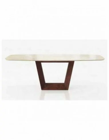 Mesa de comedor elegante para salones tapa cristal o tapa madera a elegir diferentes colores (81)