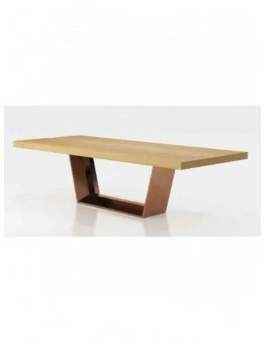 Mesa de comedor elegante para salones tapa cristal o tapa madera a elegir diferentes colores (84)