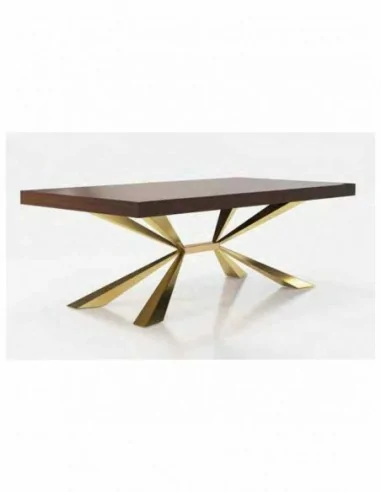 Mesa de comedor elegante para salones tapa cristal o tapa madera a elegir diferentes colores (9)