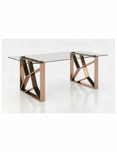Mesa de comedor elegante para salones tapa cristal o tapa madera a elegir diferentes colores (96)