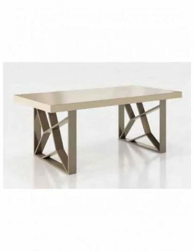 Mesa de comedor elegante para salones tapa cristal o tapa madera a elegir diferentes colores (98)
