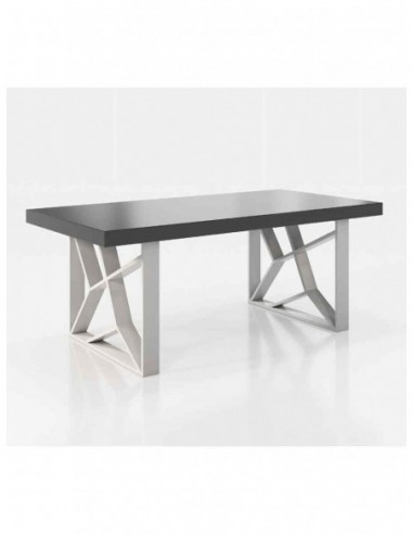 Mesa de comedor elegante para salones tapa cristal o tapa madera a elegir diferentes colores (99)