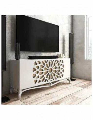 Mueble de salon moderno con diseño de alta gama lacados varios tipos de patas mueble de tv vitrinas (15)